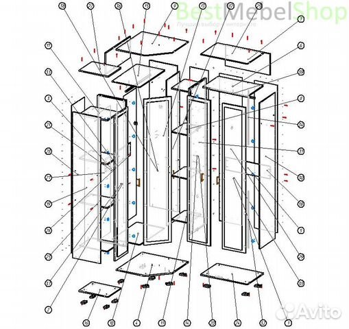 Шкаф угловой лазурит схема сборки