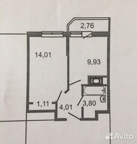 1-к квартира, 33.9 м², 7/13 эт.