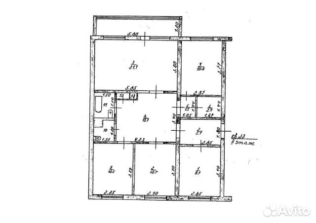 4-к квартира, 90.7 м², 2/4 эт.