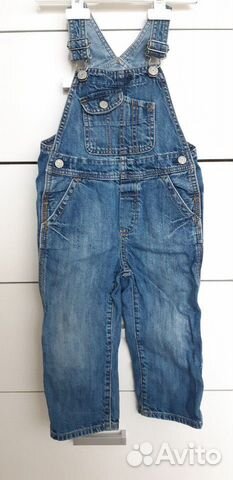 Комбинезон джинсовый GAP 92 р. + Штаны трикотажные Комбинезон джинсовый GAP 92 р. + Штаны трикотажные