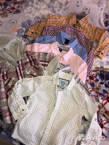 Рубашки для мальчика пакетом next zara mothercare