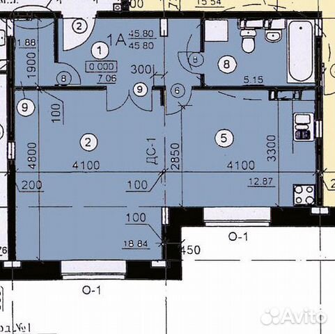 1-к квартира, 47 м², 1/10 эт.