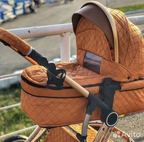 Коляска 2 в 1 Voondo, Рыжий. Доставка Коляска 2 в 1 Voondo, Рыжий. Доставка