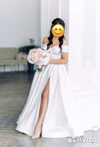 Свадебное платье атласное