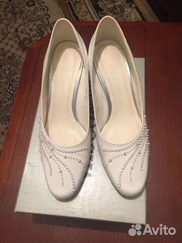 Туфли белые кожаные Туфли белые кожаные