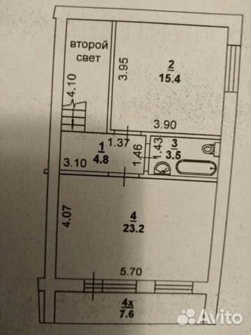 3-к квартира, 108 м², 2/7 эт.