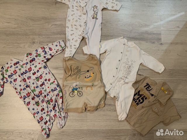 Вещи пакетом на мальчика 2-6 месяцев