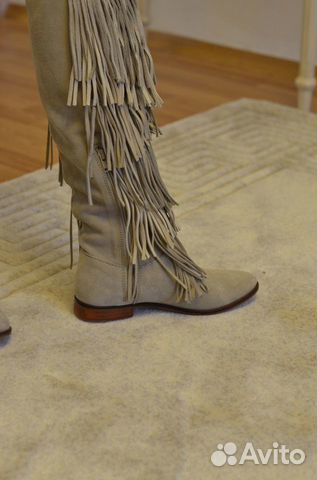 Замшевые сапоги Zara