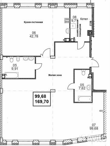 Своб. планировка, 111.7 м², 6/7 эт.