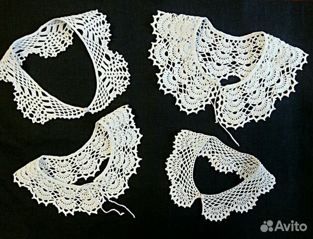 Воротнички белые съёмные вязаные