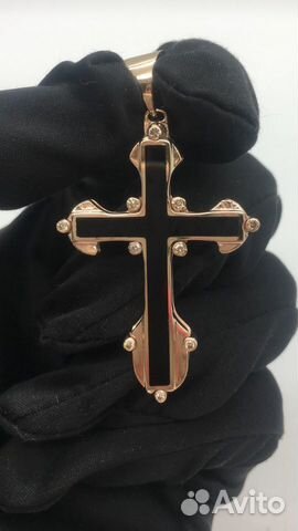 Золотой крест с бриллиантами