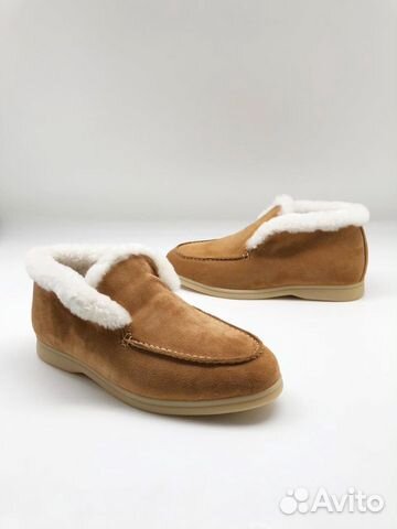 Лоферы женские Loro Piana замша, мех Лоферы женские Loro Piana замша, мех