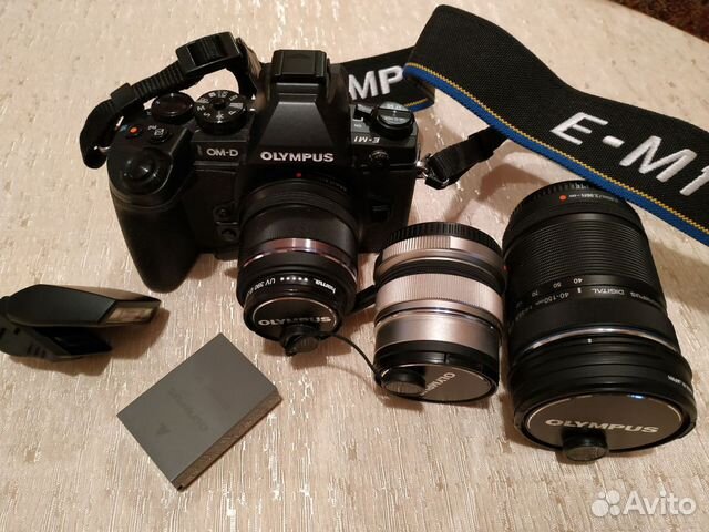 Olympus OM-D E-M1, объективы, вспышка,штатив,сумка