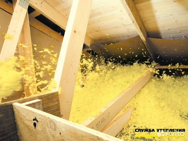 Задувной минеральный утеплитель для потолков и ман Задувной минеральный утеплитель для потолков и ман