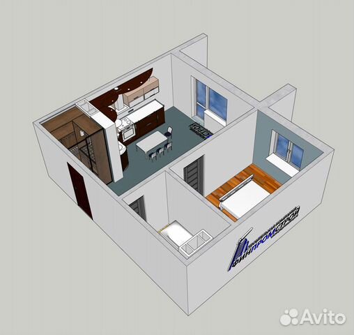 2-к квартира, 40.8 м², 2/10 эт.
