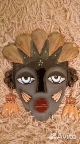 Маска.вождь.сувенир.картина.панно.чеканка
