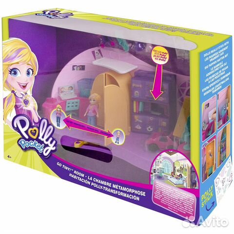Новый Набор polly pocket Go Tiny Комната Полли Пок