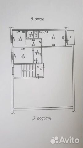 2-к квартира, 48 м², 5/5 эт.