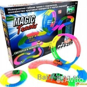 Magic Tracks светящийся трек 366 деталей 2 набора Magic Tracks светящийся трек 366 деталей 2 набора