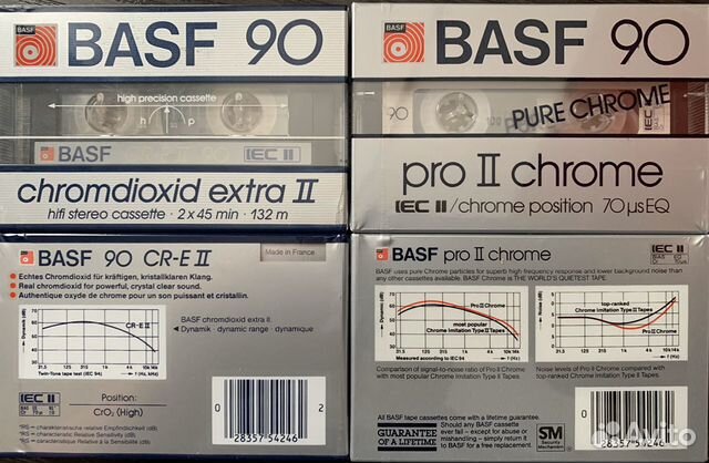 Аудиокассеты в упаковке TDK,Sony,Basf, тип 1,2,4