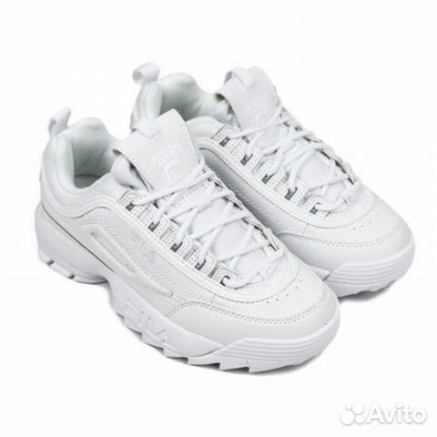 fila disruptor ii all white