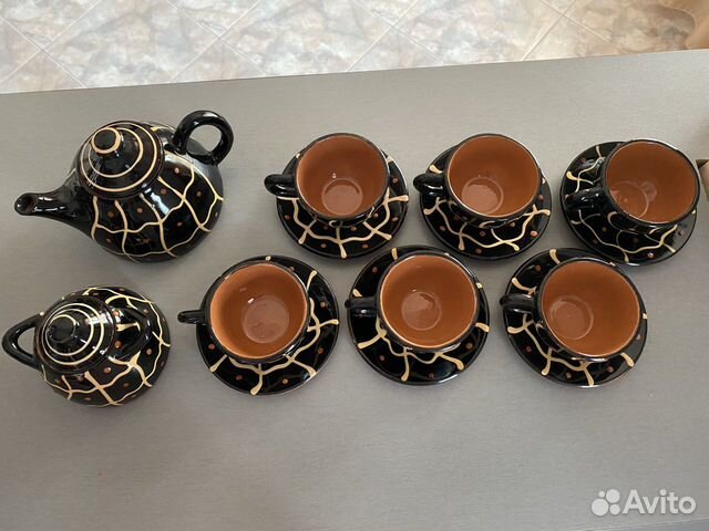 Глиняный Сервиз кофейный