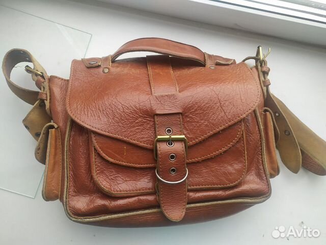 Винтажная кожаная сумка