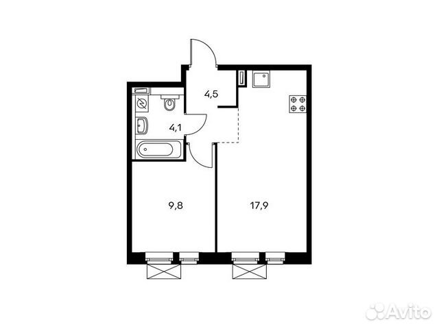 1-к квартира, 36.1 м², 14/15 эт.