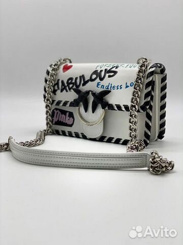 Новая женская сумка клатч на цепочке Pinko белая Новая женская сумка клатч на цепочке Pinko белая