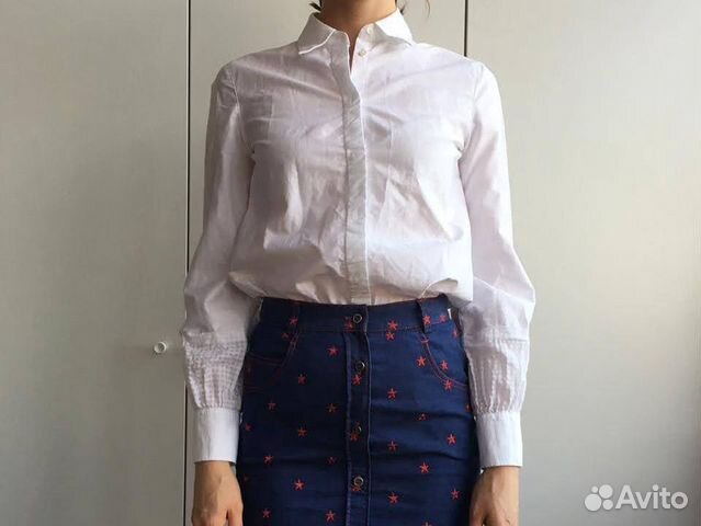 Рубашка белая из хлопка