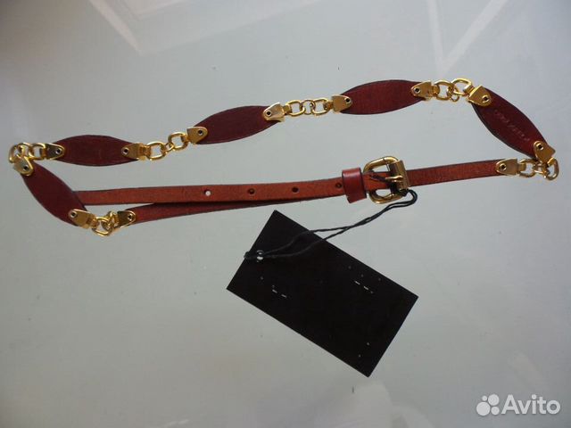 Кожаный пояс цепь Dsquared2 новый оригинал Кожаный пояс цепь Dsquared2 новый оригинал