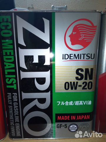 Моторное масло idemitsu 0W20 SN/GF-5 4л Моторное масло idemitsu 0W20 SN/GF-5 4л