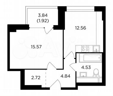 1-к квартира, 42.1 м², 9/29 эт.