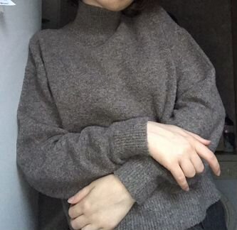 Свитер hm серо-коричневый