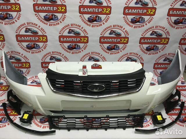 Бампер Приора передний цвет Белое облако 240