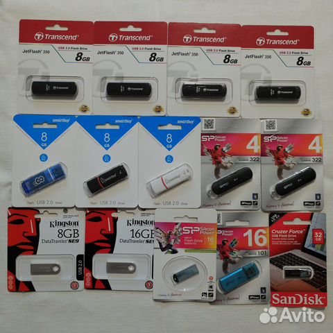 Флешки (флэшки) USB, новые, 4 – 32Гб
