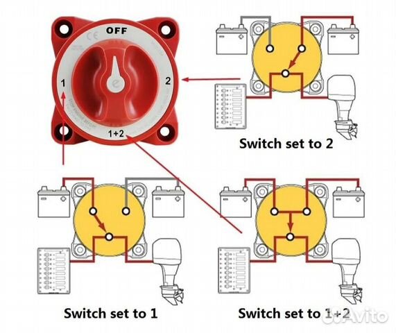 Выключатель массы, переключатель акб для лодки, ка