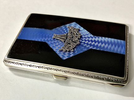 Портсигар антик редкий серебро 1929 год