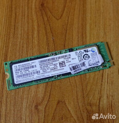 Диск SSD Samsung SM961 256Gb NVMe