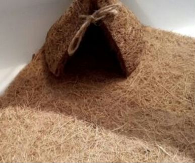 Мат и домик кокосовые в террариум улиткарий