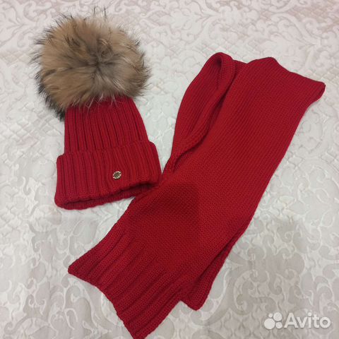 Шапка с шарфом для девочки