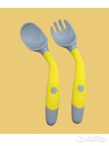Ложка и вилка для кормления детская новая