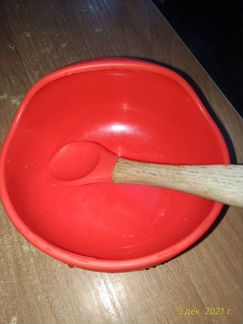 Тарелка для кормления с ложкой