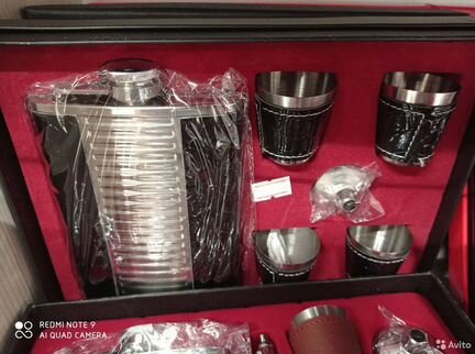 Набор фляжка, рюмки Классика разные