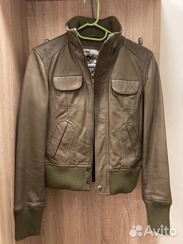 Куртка кожаная Mango (натуральная кожа)