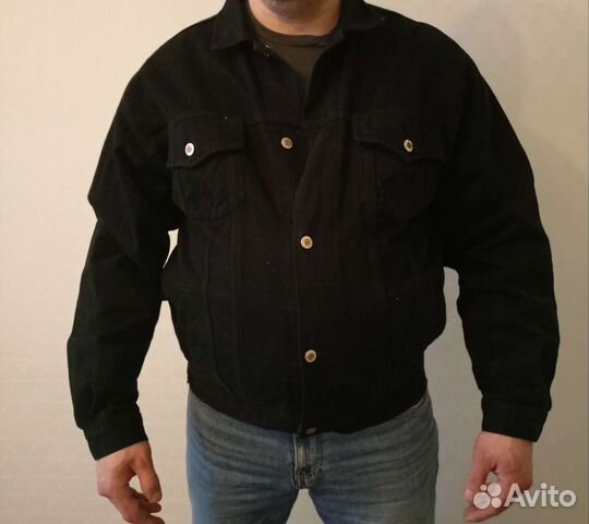 Джинсовая куртка черная мужская