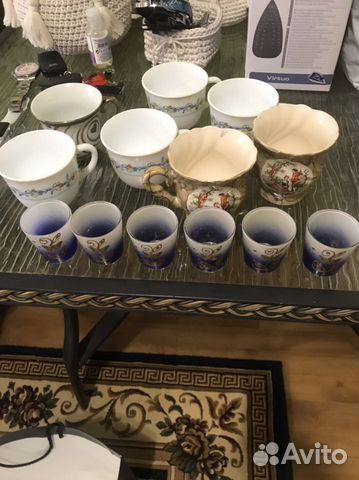 Набор столовой посуды 7 чашек и 6 рюмок