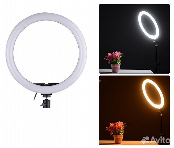 Кольцевая светодиодная лампа 26cм rgb