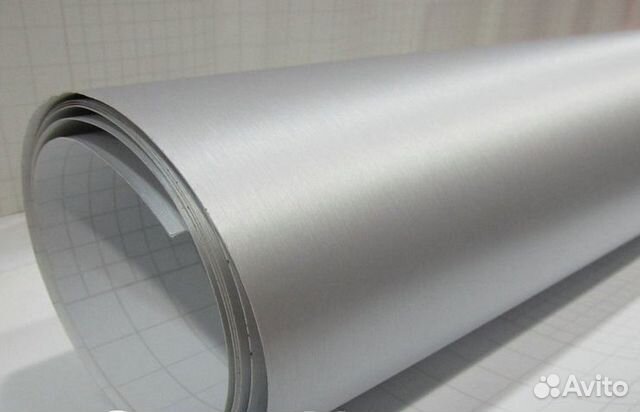 Автовинил шлифованный алюминий серебро