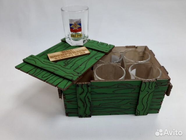 Набор сувенирный (рюмки+ ящик) в ассортименте